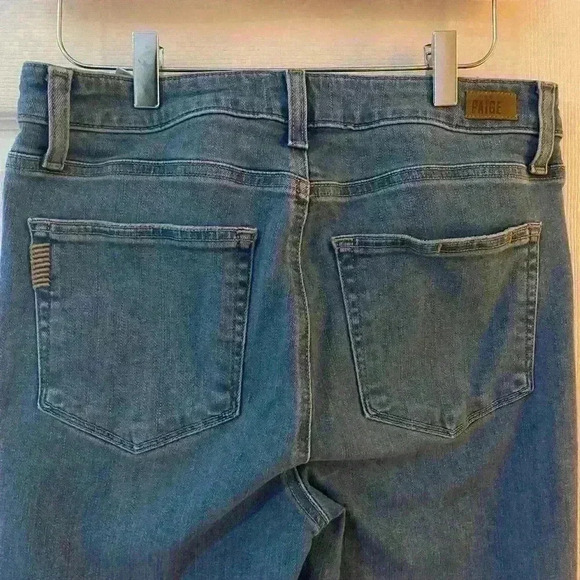 Paige Hoxton  slim crop womens size 30 straight leg medium wash denim jeans - Picture 6 of 10